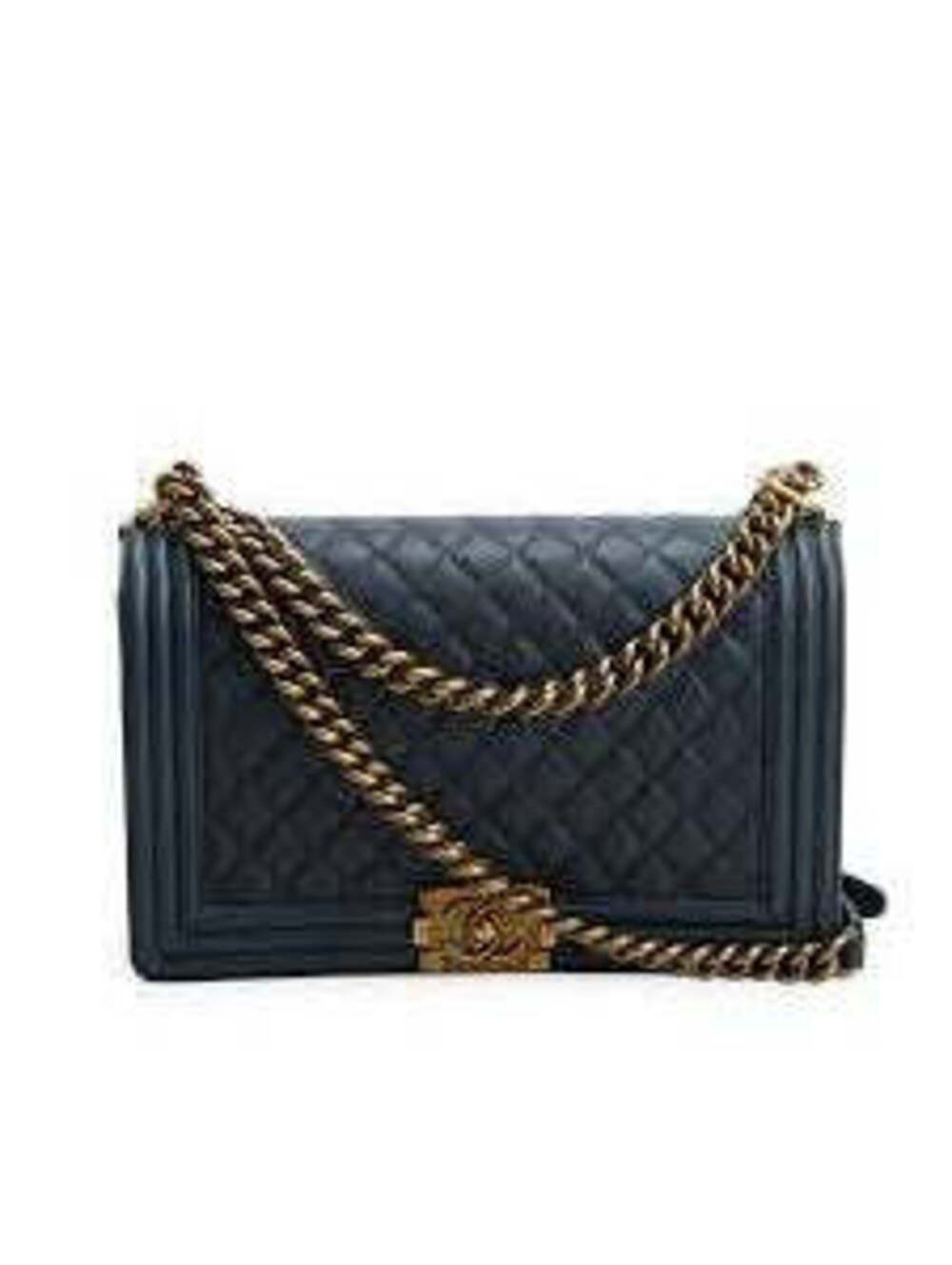Chanel 2014 small Boy Bag in black quilted lambskin